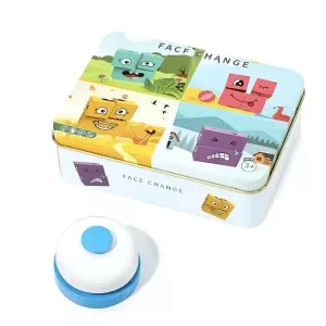 uttrykkspuslespill byggeklosser, ansiktsskiftende byggeklosser