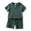 t-skjorte og shortssett, bomullshorts, bomulls-t-skjorte