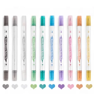 marker pens, metallic markers, glitter markers, dual tip marker, metallic marker pens