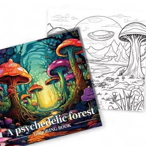 coloring book, stress relief coloring book, psychedelic coloring book, art coloring book