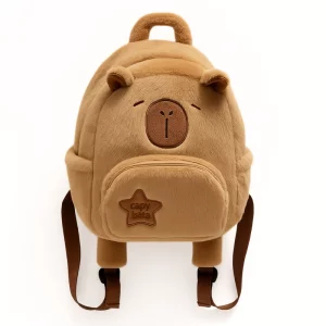 cute backpack, kawaii backpack, plush backpack, capybara backpack