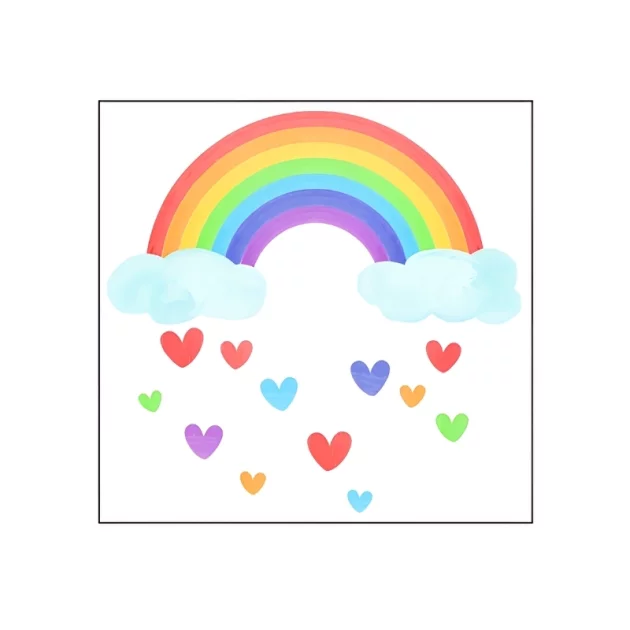 nursery wall stickers, rainbow wall decals, nursery wall decals