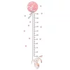 height chart, height chart wall sticker, height measurement chart, wall growth chart, pink rabbit height chart