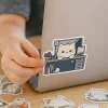 kawaii cat sticker, cute sticker set