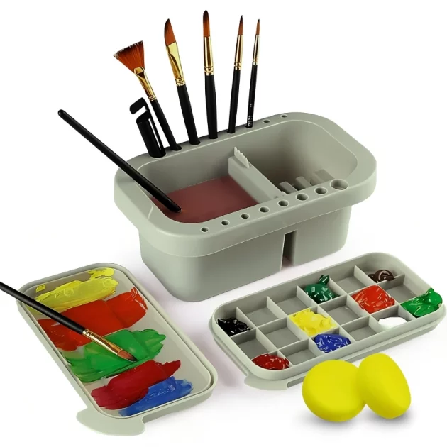 paint brush cleaner, paint tray, paint brush holder, paint brush cleaner tool