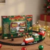 electric christmas train, electric christmas train set, christmas train track