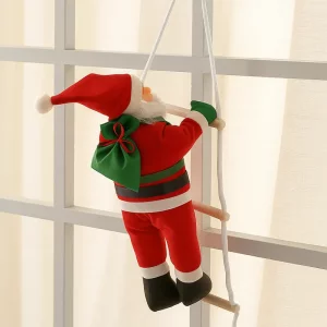 climbing santa santa, climbing ladder decoration, santa claus climbing ladder, climbing santa claus, climbing santa decoration