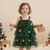 christmas tree plush dress, cotton christmass tree dress