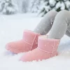 ankle boots, plush lining boots, winter shoes, kids winter boots