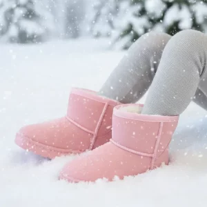 ankle boots, plush lining boots, winter shoes, kids winter boots