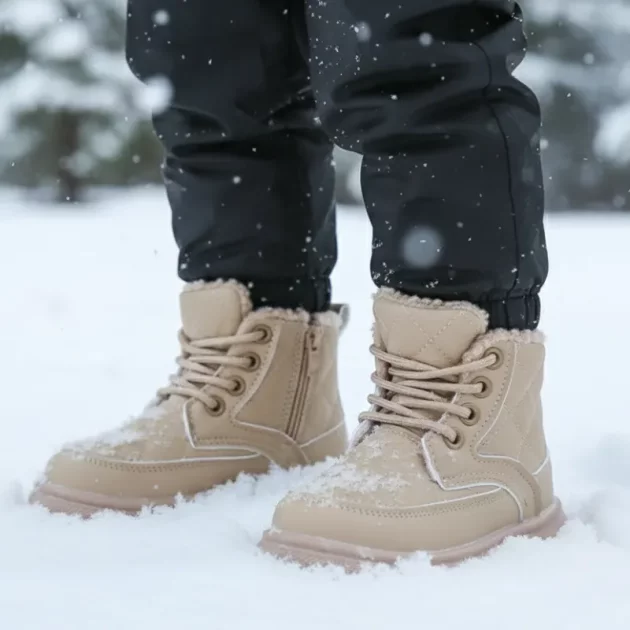 winter plush boots, waterproof winter shoes, waterproof winter boots, lace up boots, waterproof boots, waterproof snow boots, waterproof insulated boots