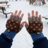 winter knitted gloves, thick gloves, soft gloves, warm gloves, thick gloves