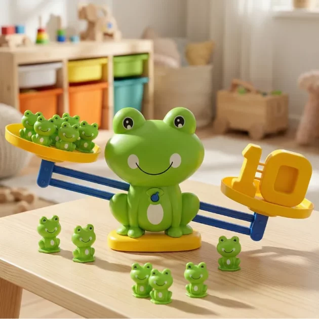 maths frog scale, maths funny toy, math balance scale