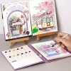watercolour painting kit, watercolor travel kit, mini watercolor paint set