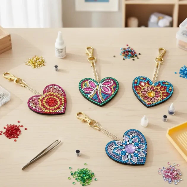 keychain craft kit, diy keychain kit, diy keyring, pendant making kit