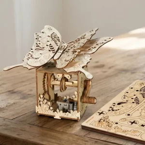 wooden assemble toy, butterfly 3d puzzle, butterfly wooden puzzle