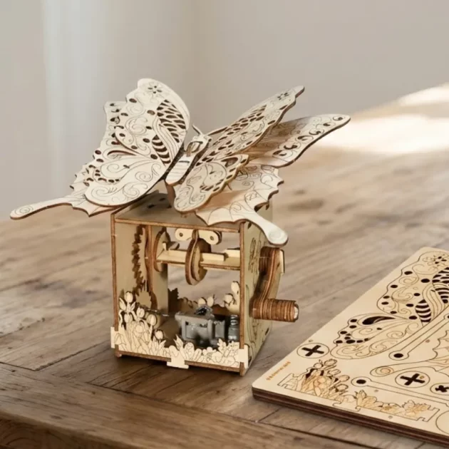 wooden assemble toy, butterfly 3d puzzle, butterfly wooden puzzle
