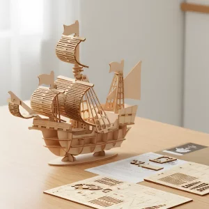 3D Kjøretøys-Puslespill Trebyggeklosser Byggesett for Barn