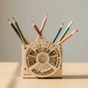 wooden assemble toy, pencil box 3d puzzle, wooden puzzle