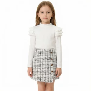 long sleeve top and skirt set