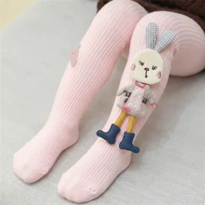 knitted tights, soft cotton tights, cute rabbit tights