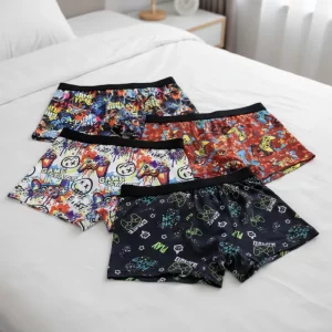 5 stk. pustende boksertruser med morsomt motiv for gutter