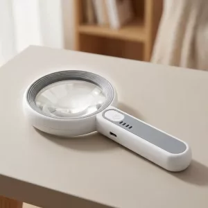 Oppladbart LED-forstørrelsesglass for barn