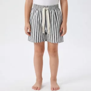 Stripete sommershorts i bomull for barn